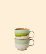 Tasse à thé en céramique émaillée texturée, collection 70s ceramics Neo, HK Living