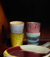 Set de 4 mugs à café en céramique aux glaçures uniques, HK Living