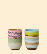 4 Café cups Deco en céramique émaillée HK Living pour café