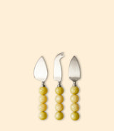 Couteaux à fromage HK Living manches en résine Lemon