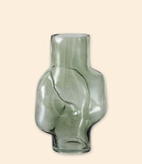 vase gleam en verre high vert hk living