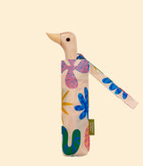 Parapluie compact Deli à motif de formes de pâtes, poignée tête de canard, Original Duckhead
