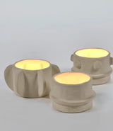 Photophore Molly beige en grès finition mate et intérieur glaçuré Serax