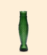 carafe en verre style méditerranéen poisson vert foncé