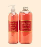 liquide vaisselle senteur Baies Roses par Astier de Villatte. 500ml et recharge 1L.