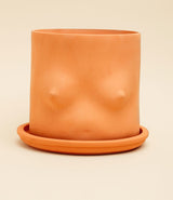 pot boobs terracotta group partner avec soucoupe