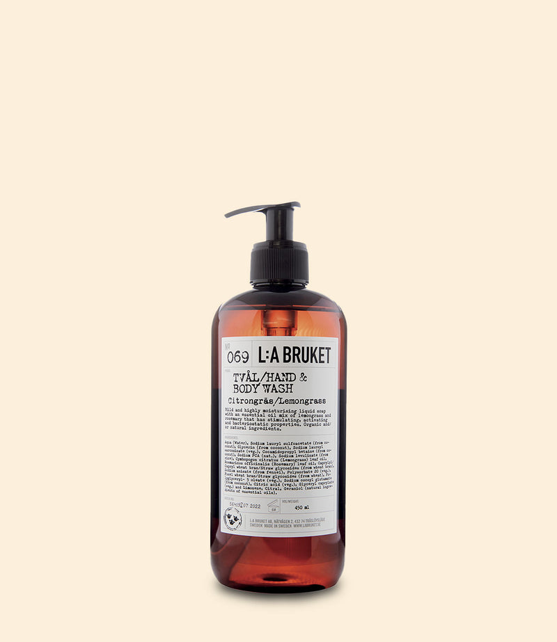 nettoyant mains et corps 069 Lemongrass LA Bruket 450 ml