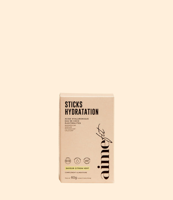 sticks hydratation citron vert 15 sachets aime fit