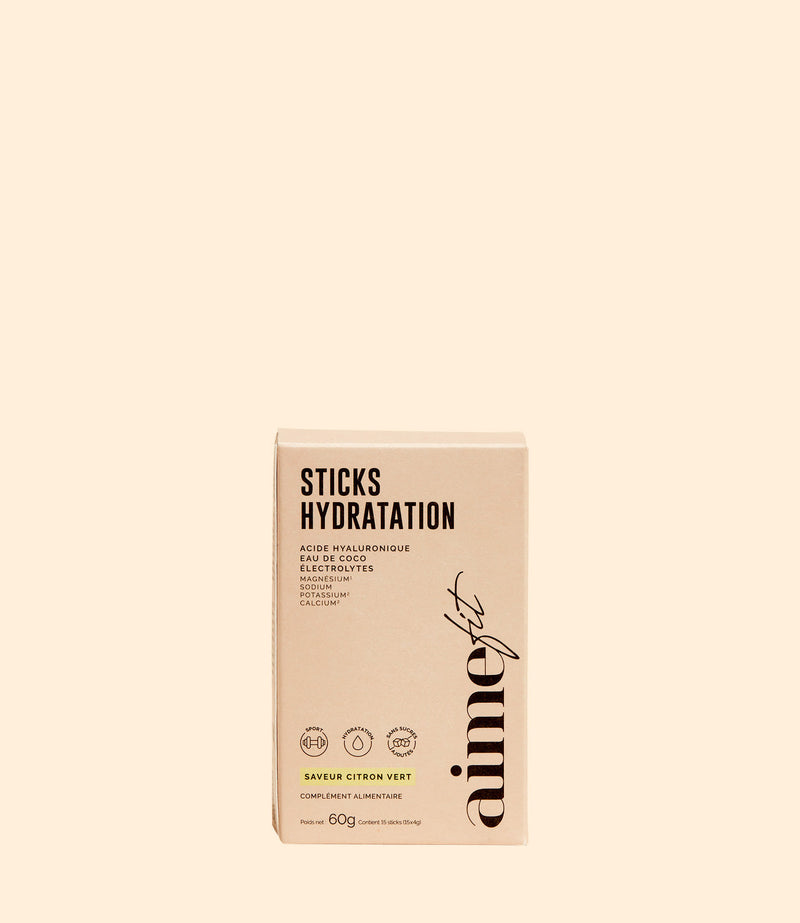 sticks hydratation citron vert 15 sachets aime fit