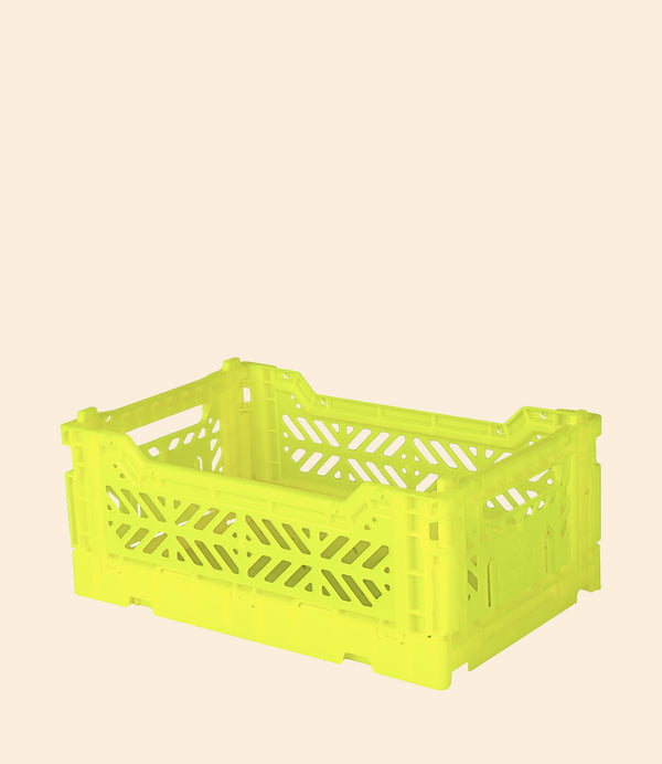 caisse pliable aykasa mini neon yellow