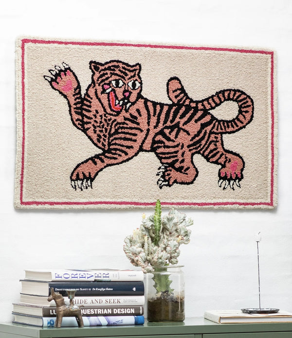 Tapis Pink Tiger Frame Rug 50 x 90 cm