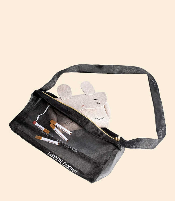 sac organza cigarette chocolat brigitte tanaka