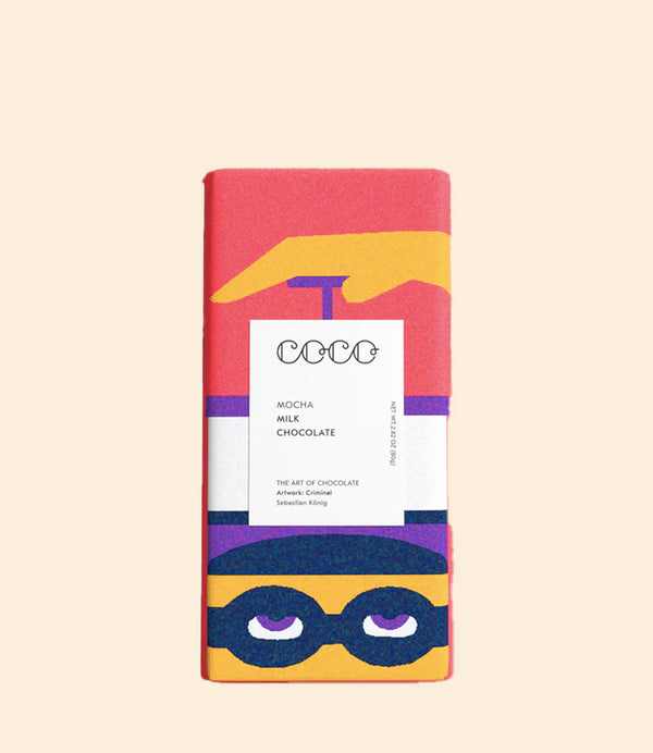 Tablette chocolat au lait Mocha COCO Chocolatier 80g