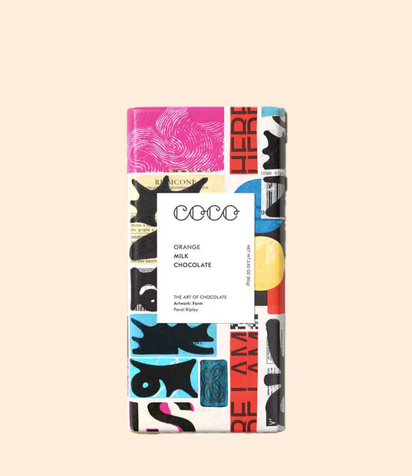Tablette de chocolat au lait à l’orange COCO Chocolatier 80g