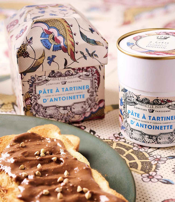 coffret pâte à tartiner éclat noisette confiture parisienne x  à parie marie-antoinette