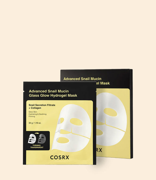 Masque hydrogel visage à la mucine d’escargot COSRX - 3 unités