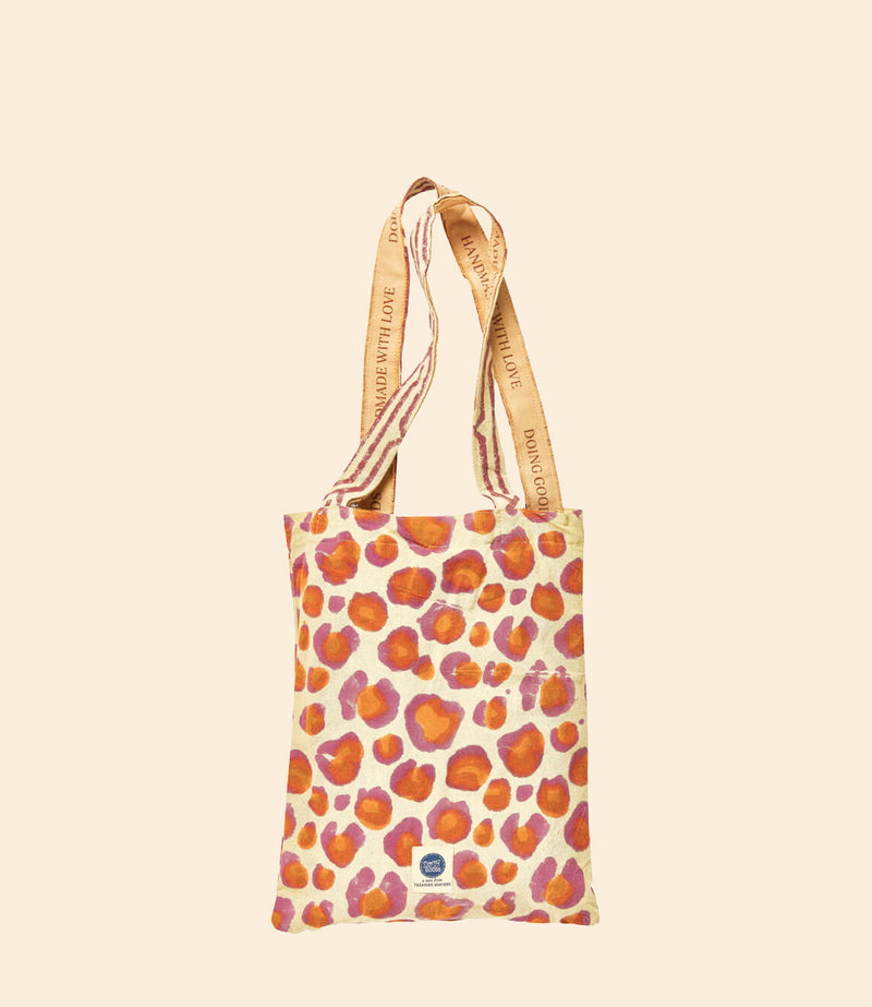 Plaid & Totebag Pink Leopard