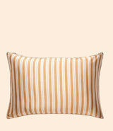 Taie d’oreiller en pure soie rayure beige 22 momme 51x76 oeko tex