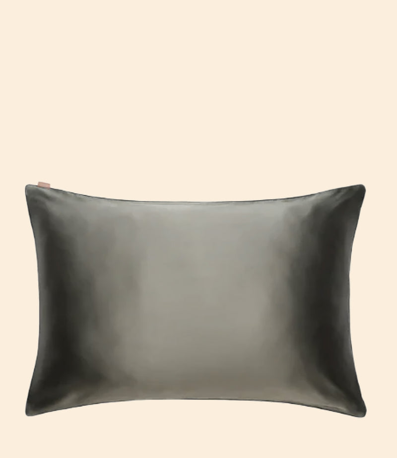 Taie d’oreiller en pure soie vert sauge 22 momme 51x76 oeko tex