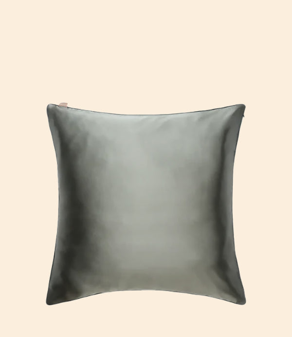 Taie d’oreiller en pure soie vert sauge 22 momme 65x65 oeko tex
