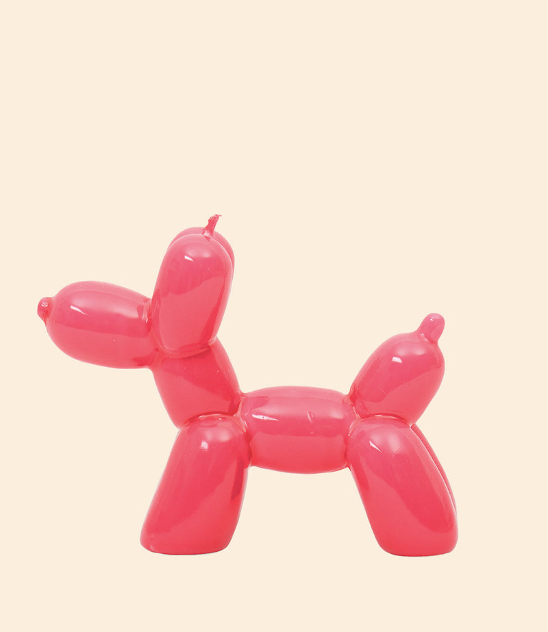 bougie balloon dog magenta helio ferretti peint à la main