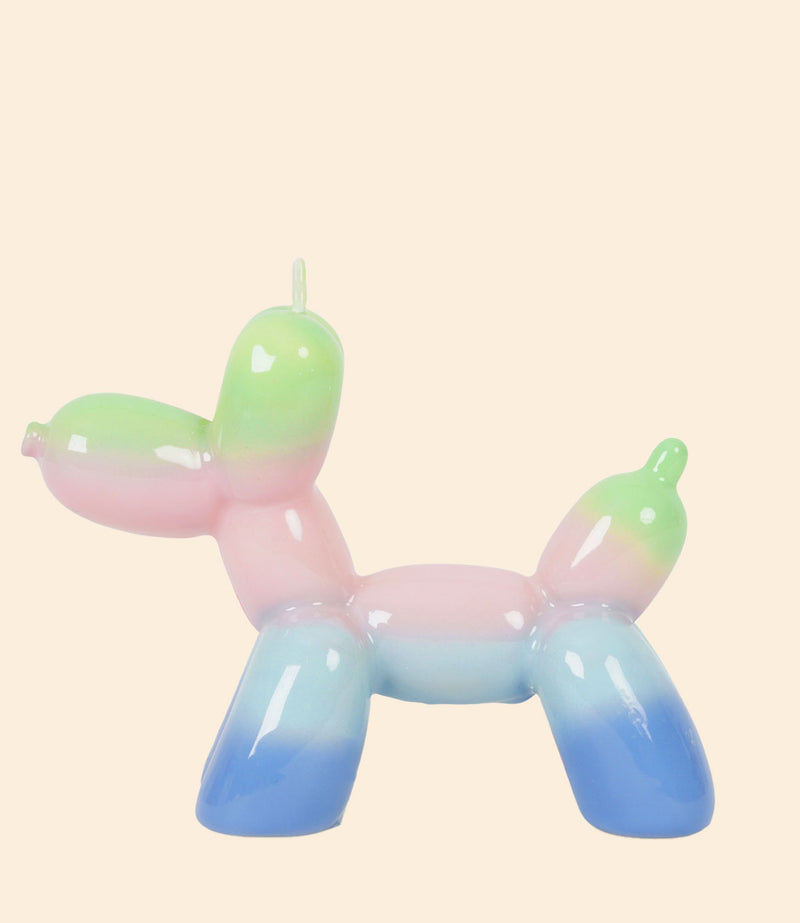 bougie balloon dog sunrise peint à la main helio ferretti