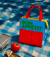 Lunch bag multicolore motif Bon Appétit, pour repas et en-cas, Helio Ferretti