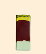 Plateau à gâteau rectangulaire en céramique émaillée collection 70s ceramics HK Living