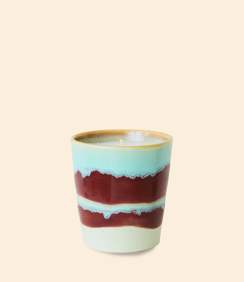 Bougie eucalyptus menthe en mug céramique – Frosted Leaves – HK Living