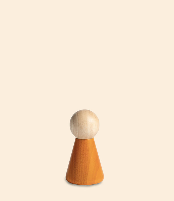 Moulin poivre sel halma orange small en bois &Klevering