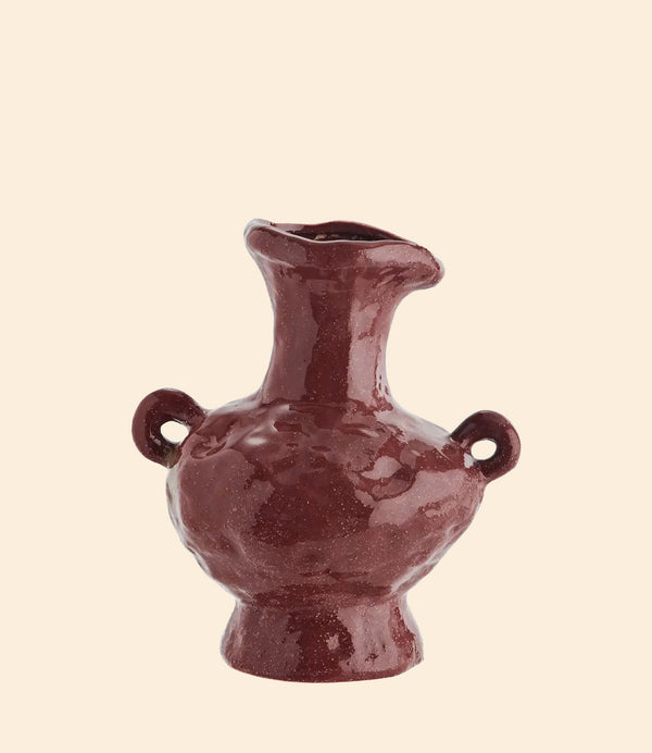 Vase en Grès Antique Marron