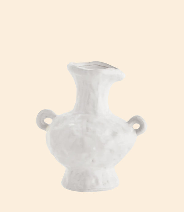 Vase en Grès Antique Blanc