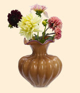 Vase verre teinté abricot lilas Madam Stoltz décoration intérieur