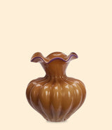 Vase verre teinté abricot lilas Madam Stoltz