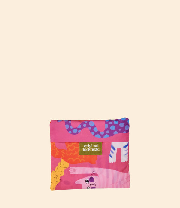 Sac réutilisable fuchsia Original Duckhead motif chats