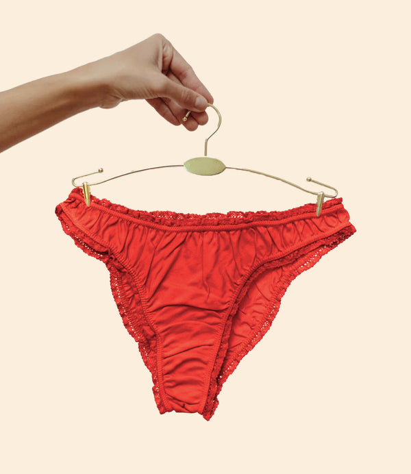 culotte rouge coton biologique paulette & maria