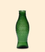 carafe en verre style méditerranéen poisson vert foncé