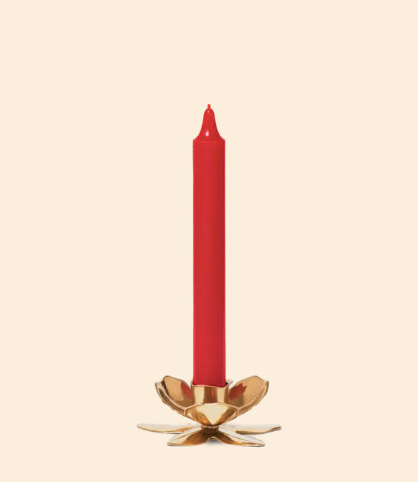 Bougeoir Fleur en métal doré Trudon pour bougies Madeleine