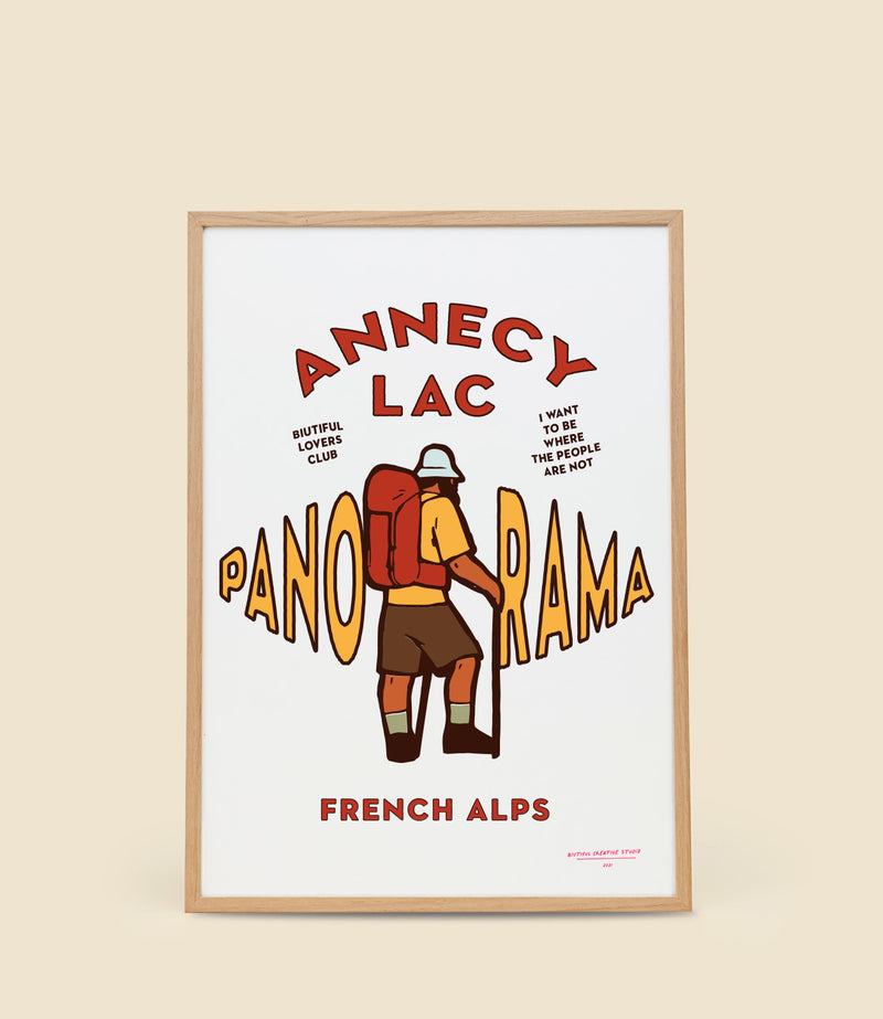 Affiche Annecy lac french alps 2023 A4 par Biutiful Lovers Club.