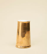 Golden outdoor ceramic incense pot by Astier de Villatte