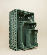 Almond Green Foldable Crates by Aykasa