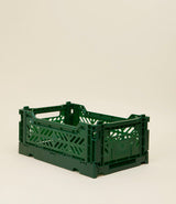 Dark Green Foldable Crates by Aykasa