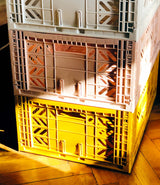 Mustard Foldable Crates by Aykasa