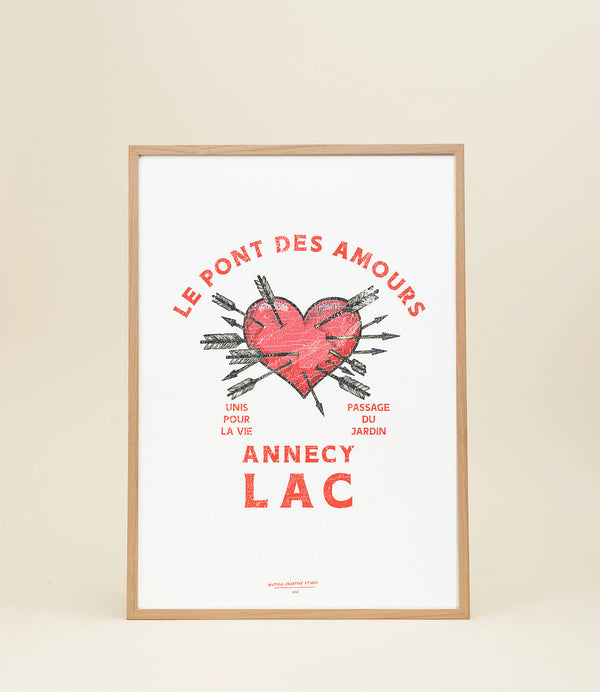 Affiche Pont des Amours par Biutiful Lovers Club.