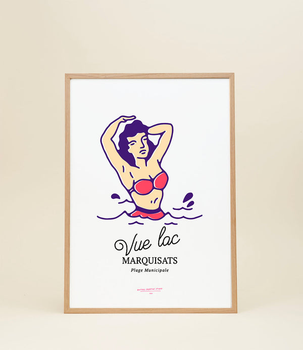 Affiche Vue Lac Marquisats par Biutiful Lovers Club.