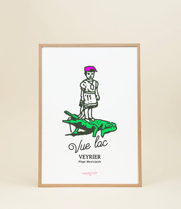 Affiche Vue Lac Veyrier par Biutiful Lovers Club.