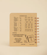 Notebook size S Penco, natural color. Dos. Conversion table
