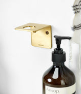 Meraki brass pump bottle holder