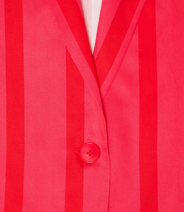  veste rouge et rose Lou Albens rayée par Modetrotter