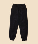 Black sweatpants with silver sequins by Oséree.
